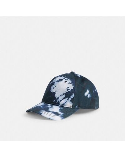 COACH Tie Dye Print Baseball Hat - Blue