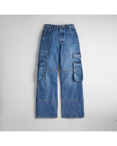 COACH Denim Cargo Pant In 31 Recycled Cotton - Blue