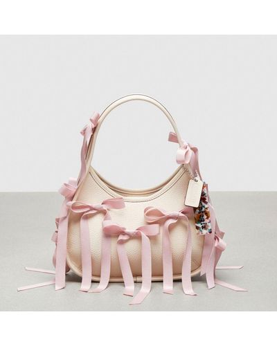 COACH Ergo Bag In Topia Leather: Bows All Over - Pink