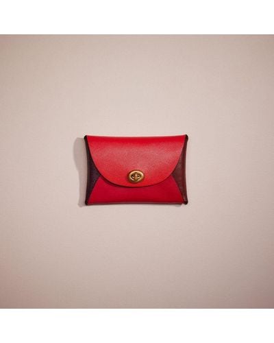 COACH Remade Colorblock Medium Pouch - Red