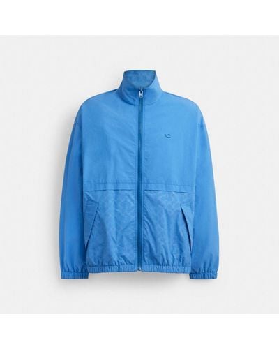 COACH Windbreaker In Recycled Polyester - Blue