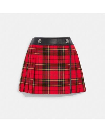 COACH Kilt Skirt - Red