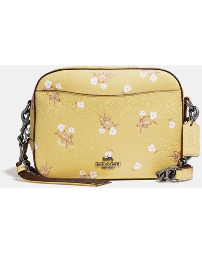 COACH Camera Bag With Floral Bow Print - Multicolor