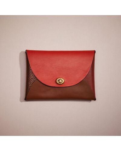 COACH Remade Colorblock Large Pouch - Brown
