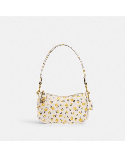 COACH Swinger Bag 20 With Floral Print - Metallic