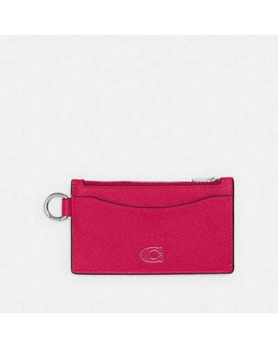 COACH Zip Card Case - Pink