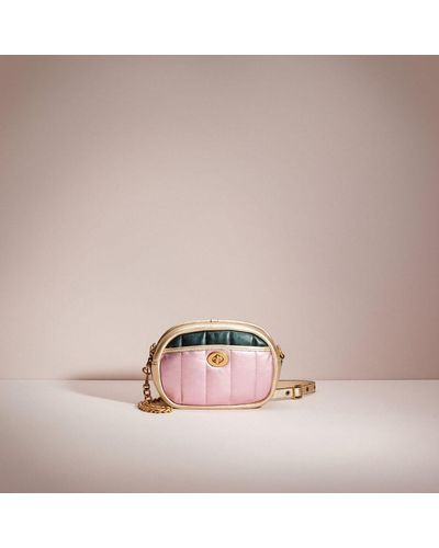 COACH Restored Small Camera Bag With Colorblock Quilting - Pink