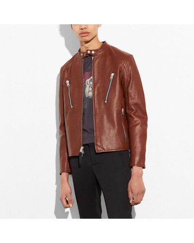 COACH Leather jackets for Men | Online Sale up to 50% off | Lyst