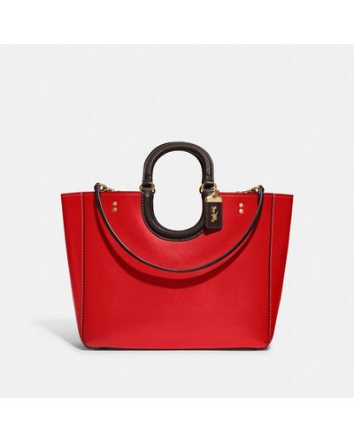 COACH Rae Tote In Colorblock - Red
