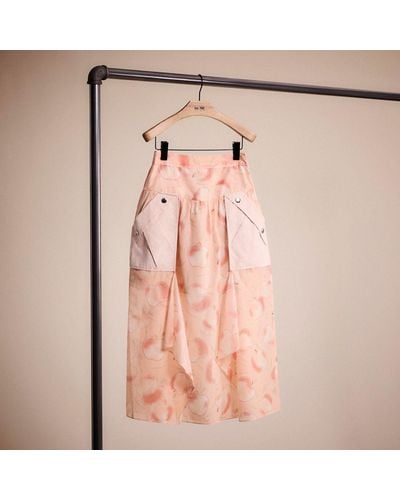 COACH Restored Long Draped Skirt With Pockets - Pink