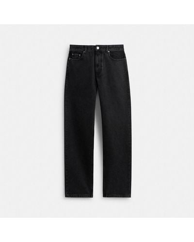 COACH Black Taper Jeans In Organic Cotton