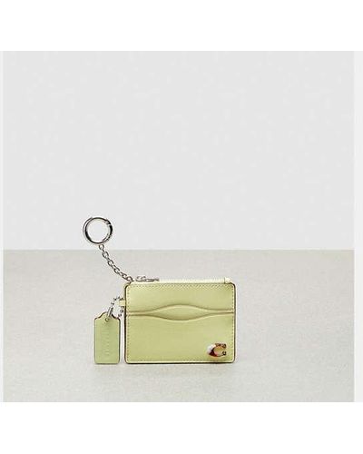 COACH Wavy Zip Card Case With Key Ring - Black