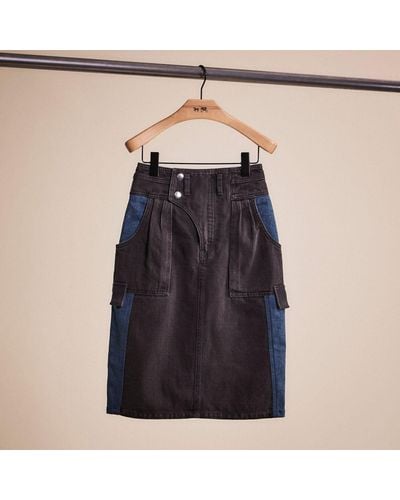 COACH Restored Denim Skirt - Blue