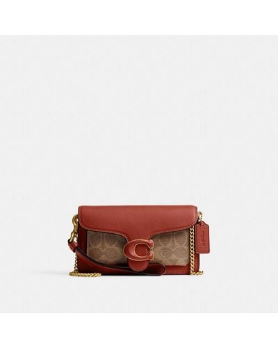 COACH Tabby Crossbody Wristlet In Signature Canvas - Red