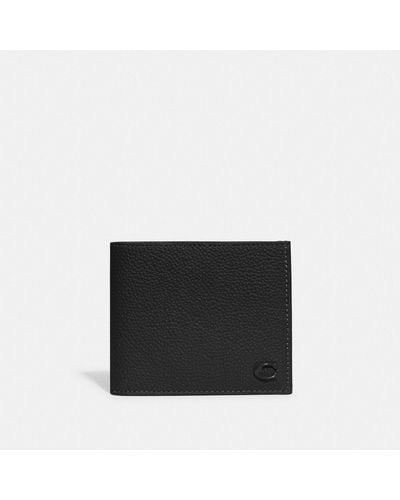 COACH Double Billfold Wallet - Black