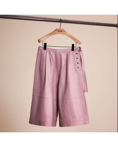 COACH Restored Leather Culottes - Pink
