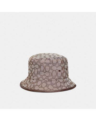 COACH Signature Jacquard Bucket Hat In Organic Cotton And Recycled Polyester - Brown
