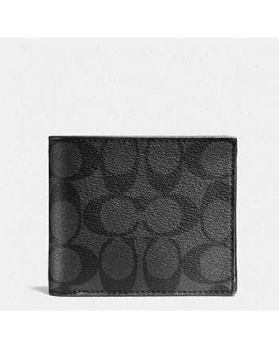 COACH 3 In 1 Wallet In Gray | Pvc - Black