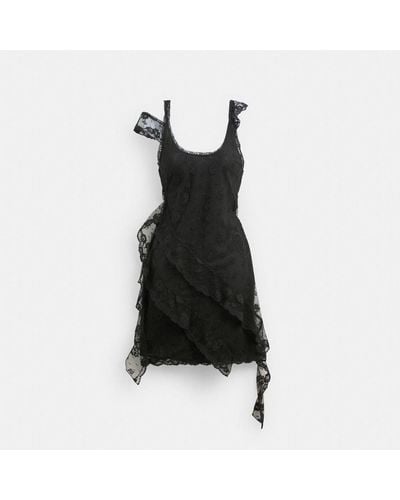 COACH All Over Lace Mini Dress - Black