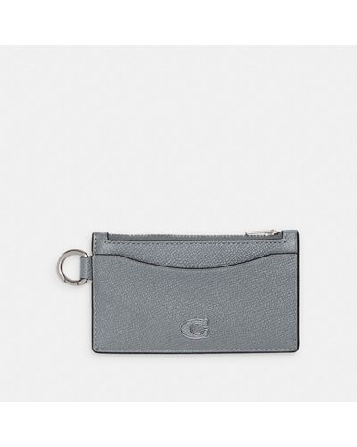 COACH Zip Card Case - Gray