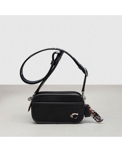 COACH Crossbody Convertible Belt Bag In Topia Leather - Black