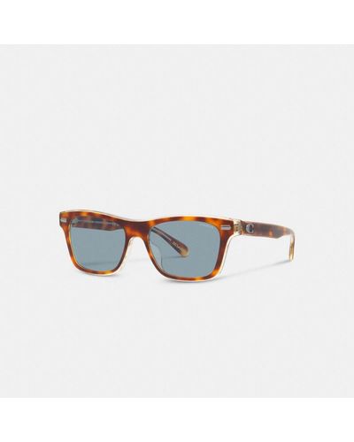 COACH Beveled Signature Square Sunglasses - Blue