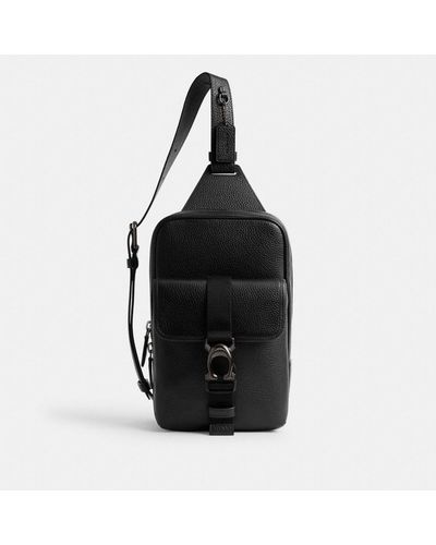 COACH S Beck Pack In Pebble Leather - Black