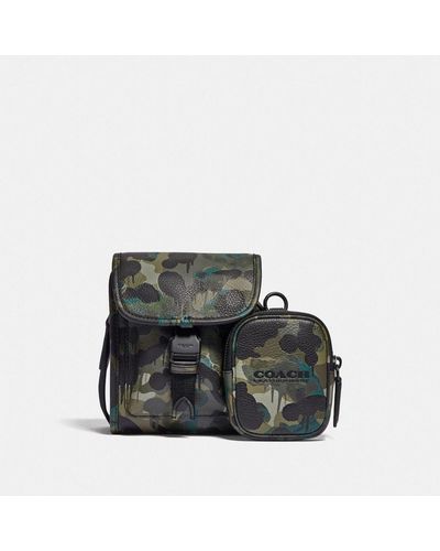COACH South Crossbody With Hybrid Pouch With Camo Print - Multicolor