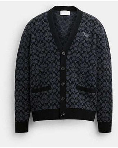 COACH Rexy Cardigan Sweater - Black