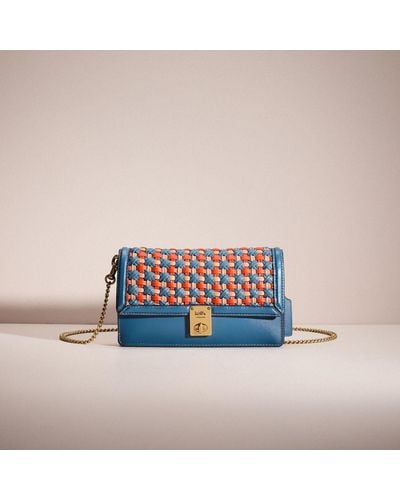 COACH Restored Hutton Clutch With Weaving - Blue