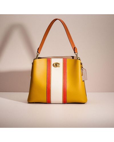 COACH Upcrafted Willow Shoulder Bag In Colorblock - Orange