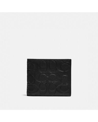 COACH 3 In 1 Wallet In Signature Leather - Black