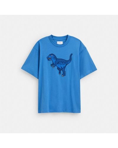 COACH Rexy T Shirt In Organic Cotton - Blue