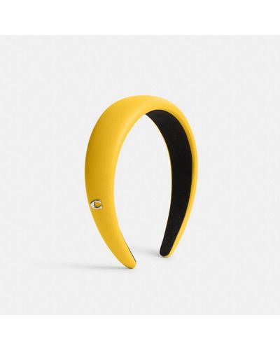 COACH Leather Headband - Yellow