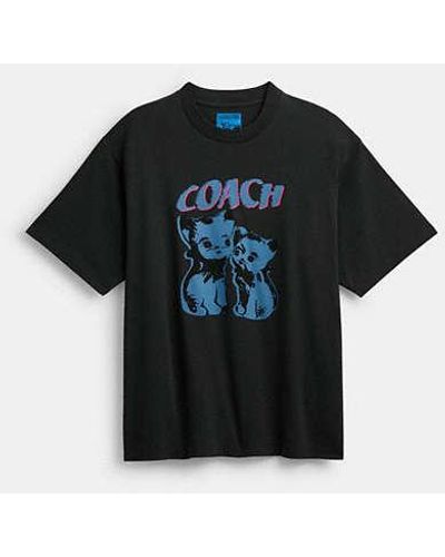 COACH The Lil Nas X Drop Cats Relaxed T Shirt - Black
