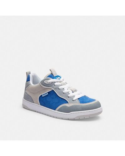 COACH C203 Sneaker In Signature Canvas - Blue