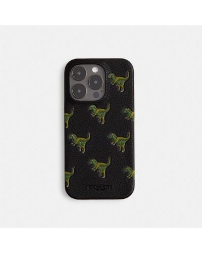 COACH Iphone 15 Pro Case With Rexy - Black