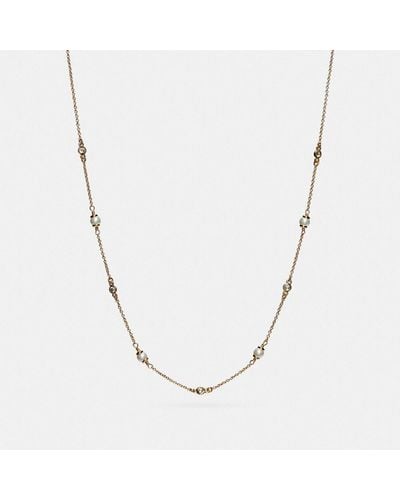 COACH Classic Pearl Necklace - Multicolour