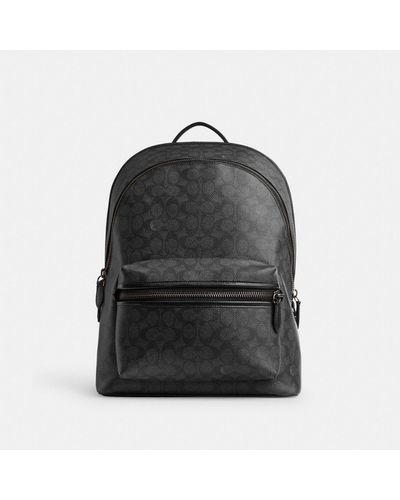 COACH Charter Backpack In Signature Canvas - Black