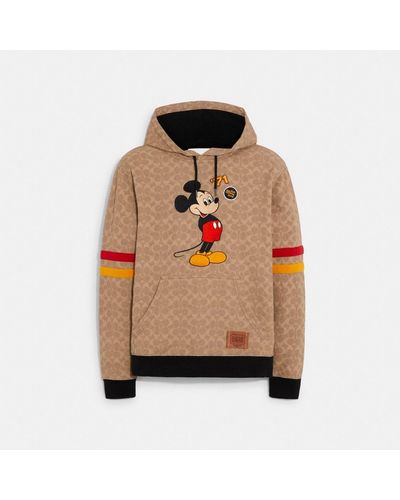 COACH Disney X Mickey Mouse Signature Hoodie In Organic Cotton - Multicolor