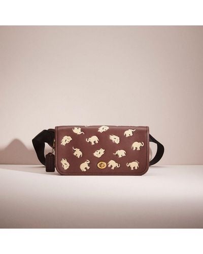 COACH Restored Dinky Belt Bag With Elephant Print - Pink