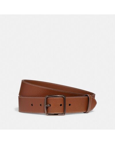 COACH Harness Buckle Belt%2c 38mm - Brown