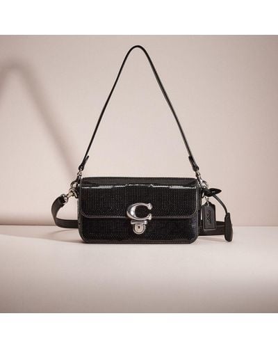COACH Restored Studio Baguette Bag With Sequins - Black
