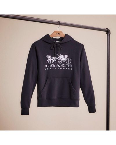 COACH Restored Horse And Carriage Hoodie In Organic Cotton - Blue