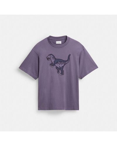 COACH Rexy T Shirt In Organic Cotton - Purple