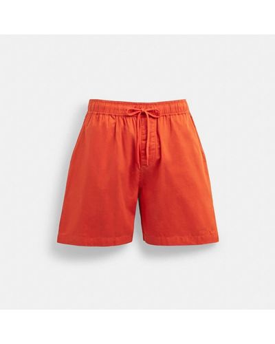 COACH Solid Shorts - Red