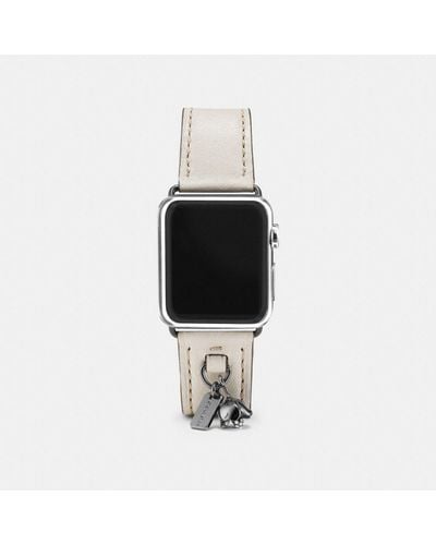 COACH Apple Watch® Leather Watch Strap With Charms - Multicolor