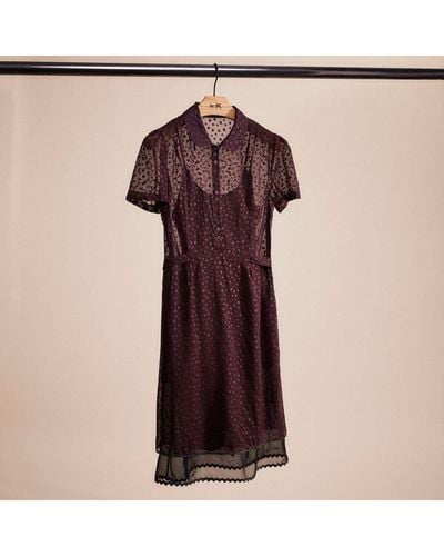 COACH Restored Star Print Shirt Dress - Purple