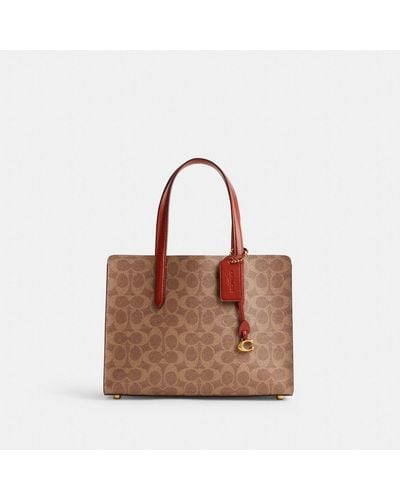 COACH Carter Carryall 28 In Signature Canvas - Brown