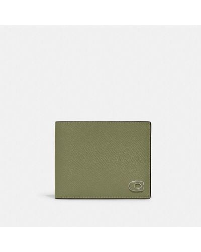 COACH 3 In 1 Wallet With Signature Canvas Interior - Green